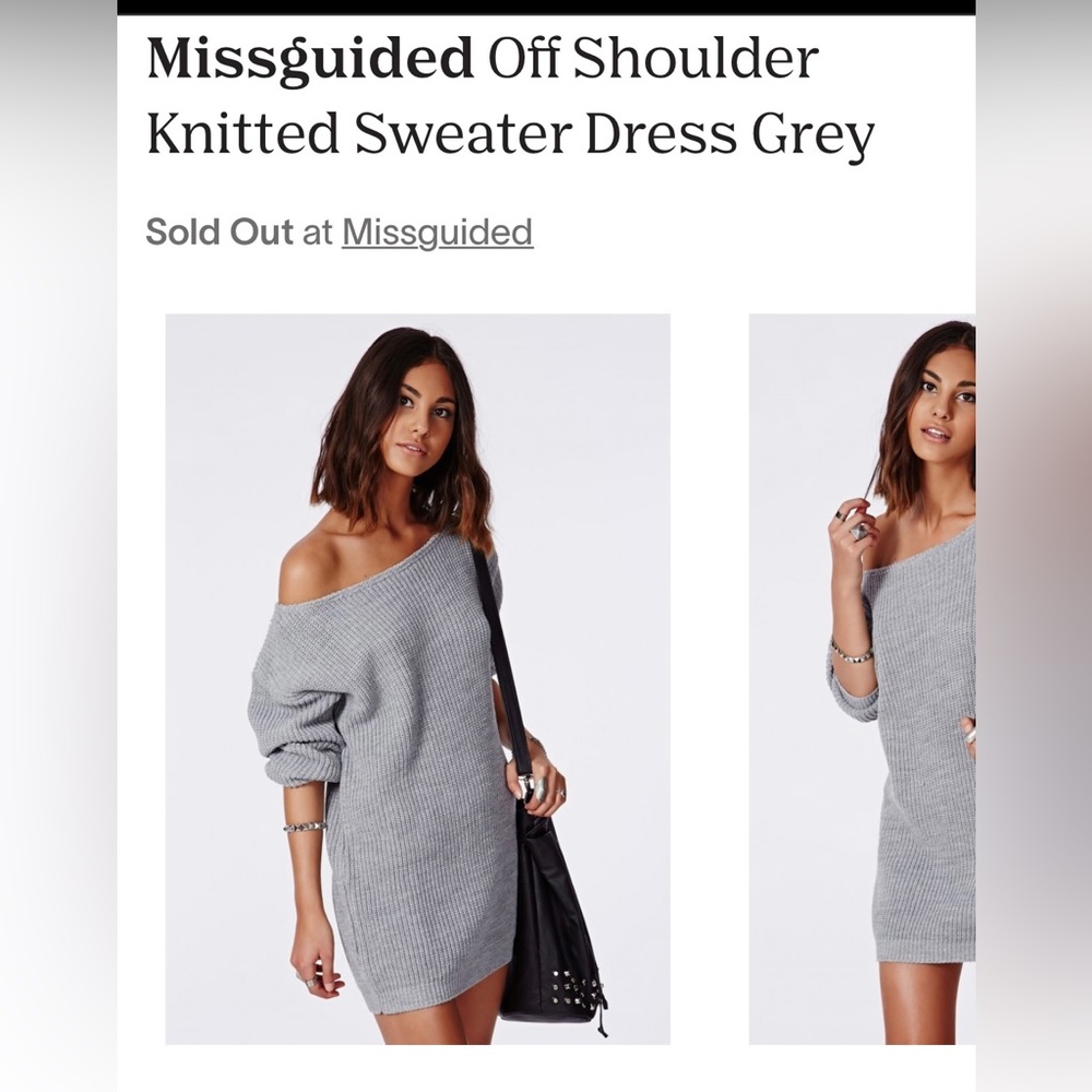 Off the shoulder sweater dress